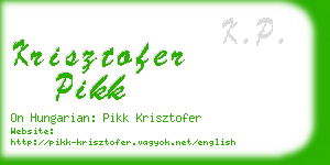 krisztofer pikk business card